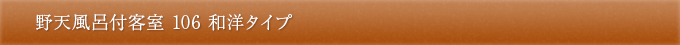 野天風呂付客室 106 和洋タイプ