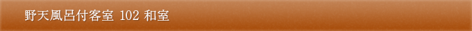 野天風呂付客室 102 和室